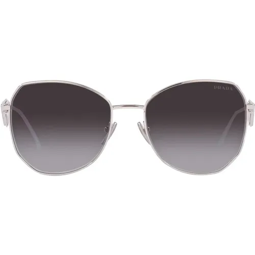 Irregular Metal Sunglasses with Red Gradient Lenses , unisex, Sizes: 57 MM - Prada - Modalova