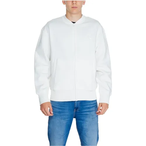 Zip-throughs, male, , Size: L Zip-Up Sweatshirt Men Fall/Winter - Calvin Klein Jeans - Modalova