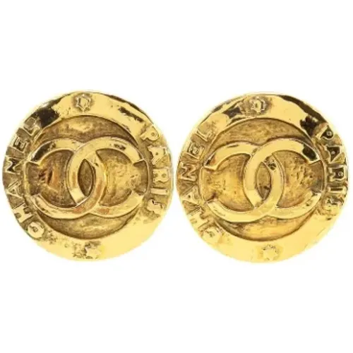 Pre-owned Jewellery, female, , Size: ONE SIZE Pre-owned Fur earrings - Chanel Vintage - Modalova