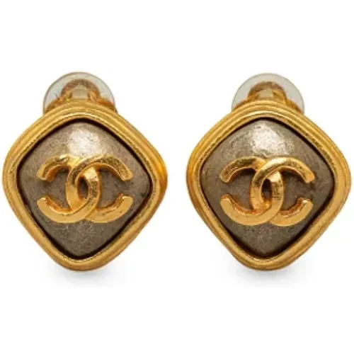 Pre-owned Jewellery, female, , Size: ONE SIZE Pre-owned Gold earrings - Chanel Vintage - Modalova