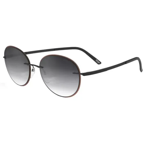 Braun/Grau Schattierungen Sonnenbrille - Silhouette - Modalova