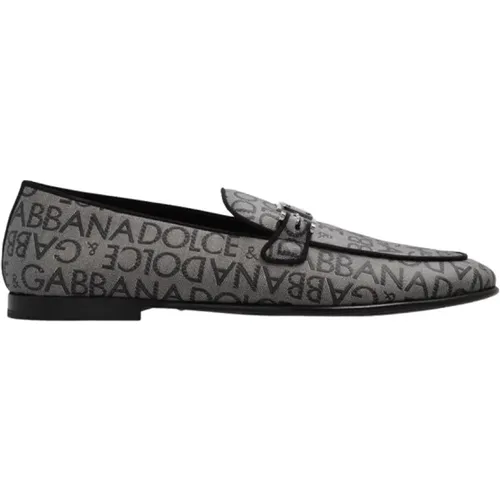 Loafers mit Monogramm , Herren, Größe: 39 EU - Dolce & Gabbana - Modalova