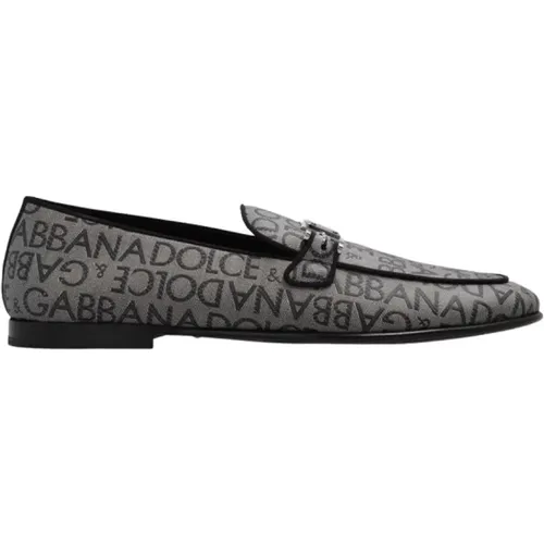 Loafers mit Monogramm , Herren, Größe: 43 1/2 EU - Dolce & Gabbana - Modalova