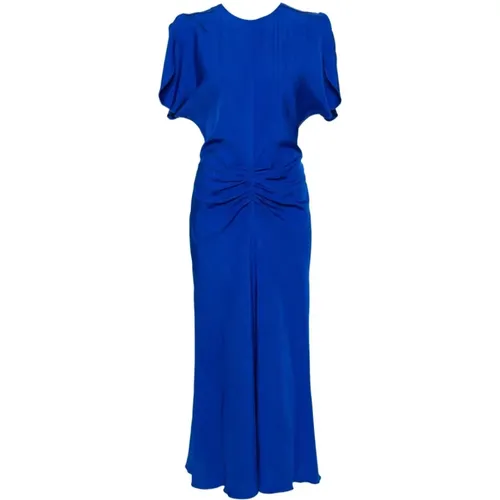 Textured Dress with Exposed Seams , female, Sizes: S, M - Victoria Beckham - Modalova