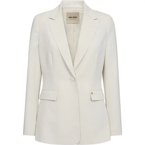 Blazers, female, , Size: L Elegant Mmleonora Miley Blazer Ecru - MOS MOSH - Modalova