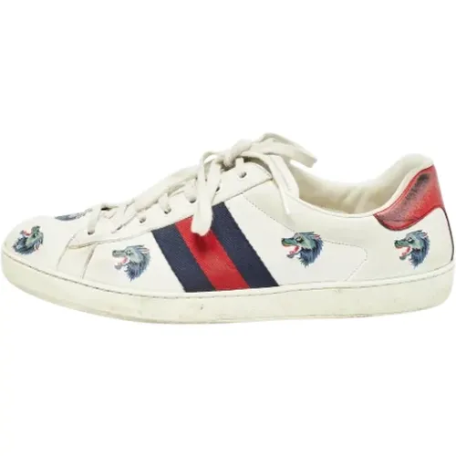 Pre-owned Sneakers, male, , Size: 11 1/2 US Pre-owned Leather sneakers - Gucci Vintage - Modalova