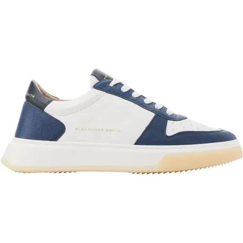 Blau Weiß Harrow Man Sneakers , Herren, Größe: 45 EU - Alexander Smith - Modalova