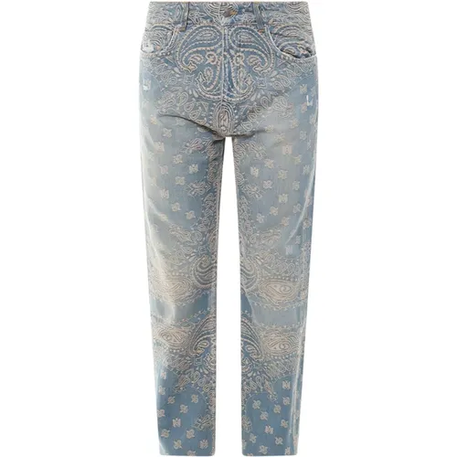 Blaue Jeans mit Knopfverschluss - Amiri - Modalova