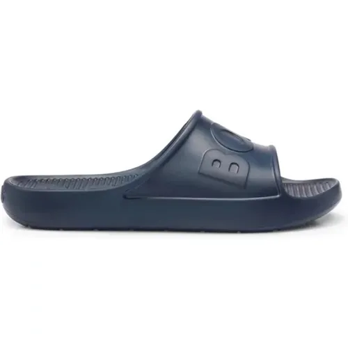 Sliders, male, , Size: 6 US Rubber Sandal with 3.98 cm Heel - Hugo Boss - Modalova