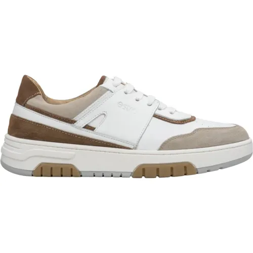 Damen Weiße & Beige Wildleder & Leder Sneakers Er00113517 - Estro - Modalova