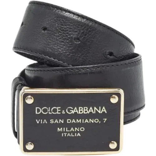 Pre-owned Belts, female, , Size: ONE SIZE Pre-owned Leather belts - Dolce & Gabbana Pre-owned - Modalova