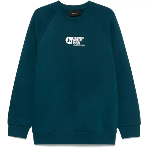 Grüner Pullover mit Logoaufdruck - Peak Performance - Modalova