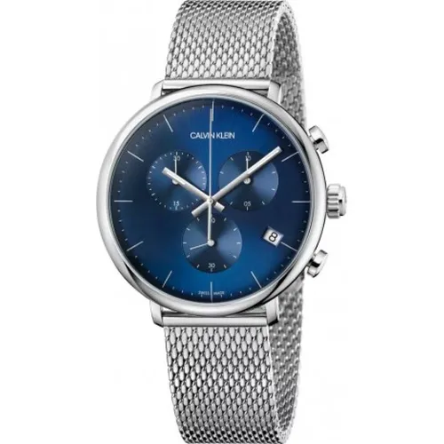 High Noon Quartz Watch - Blue Dial, Stainless Steel Strap , female, Sizes: ONE SIZE - Calvin Klein - Modalova