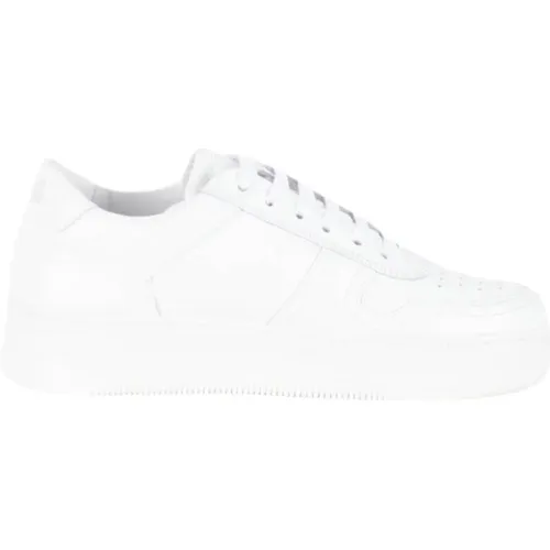 Leather Sneakers with Waxed Cotton Laces , male, Sizes: 6 UK, 11 UK, 7 UK - National Standard - Modalova