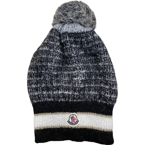 Beanies, male, , Size: ONE SIZE Wool Blend Beanie Hat - Moncler - Modalova