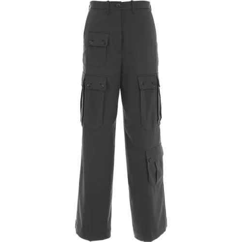 Grey Trousers for Women Aw23 , female, Sizes: W25, W28, W27, W24, W26 - Nine In The Morning - Modalova