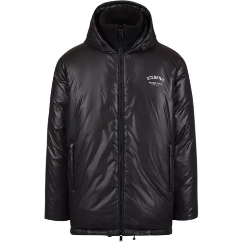 Logo Nylon Daunenjacke , Herren, Größe: 2XL - Iceberg - Modalova