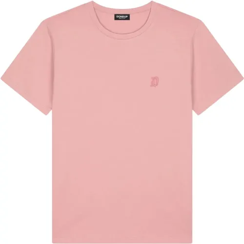 T-Shirts, male, , Size: L Embroidered Logo T-Shirt - Dondup - Modalova