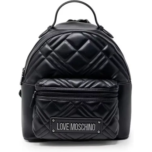 Backpacks, female, , Size: ONE SIZE Adjustable Straps Polyurethane Womens Backpack - Love Moschino - Modalova