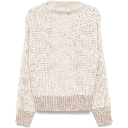 Alpaca Cable-Knit Sweater , female, Sizes: S - Liu Jo - Modalova