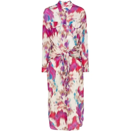 MultiColour Tie-Dye Print Dress , female, Sizes: S, 2XS - Isabel Marant Étoile - Modalova