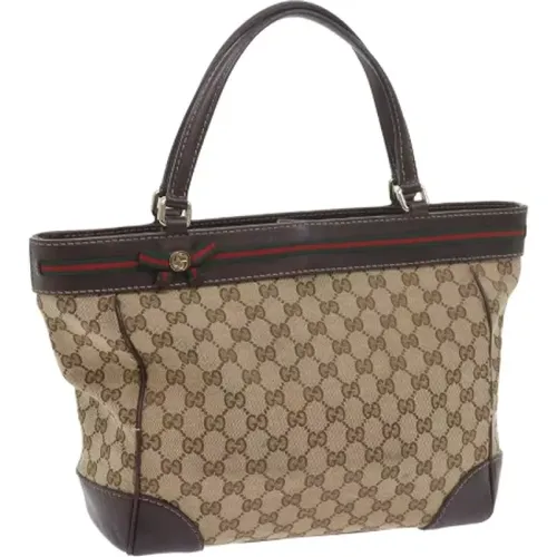 Pre-owned Tote Bags, female, , Size: ONE SIZE Pre-owned Canvas gucci-bags - Gucci Vintage - Modalova