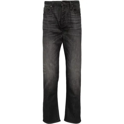 Schwarze Slim Fit Jeans , Herren, Größe: W31 - Emporio Armani - Modalova