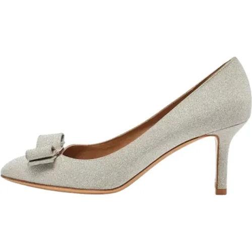 Pre-owned Fabric heels , female, Sizes: 7 UK - Salvatore Ferragamo Pre-owned - Modalova