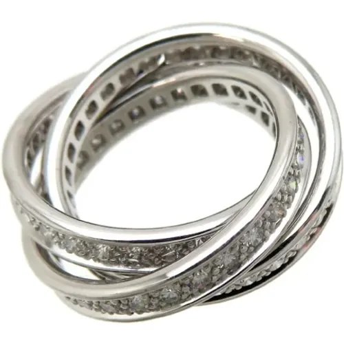 Pre-owned Jewellery, female, , Size: ONE SIZE Pre-owned White Gold rings - Cartier Vintage - Modalova