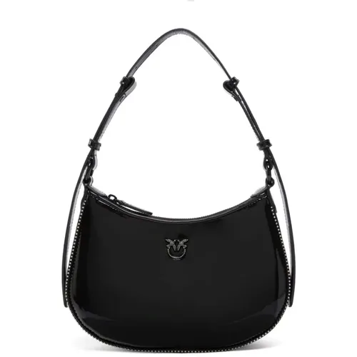 Shoulder Bags, female, , Size: ONE SIZE Half Moon Mini Shoulder Bag - pinko - Modalova