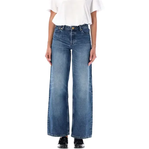 High-Waisted Wide-Leg Indigo Jeans , female, Sizes: W27 - A.p.c. - Modalova