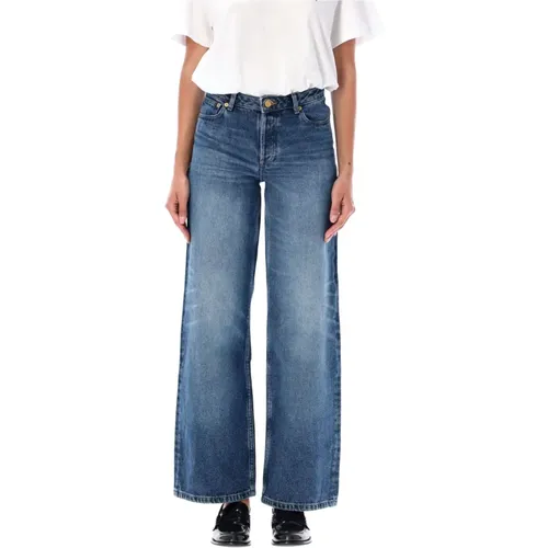 High-Waisted Wide-Leg Indigo Jeans , female, Sizes: W27, W29, W26, W25, W28 - A.p.c. - Modalova