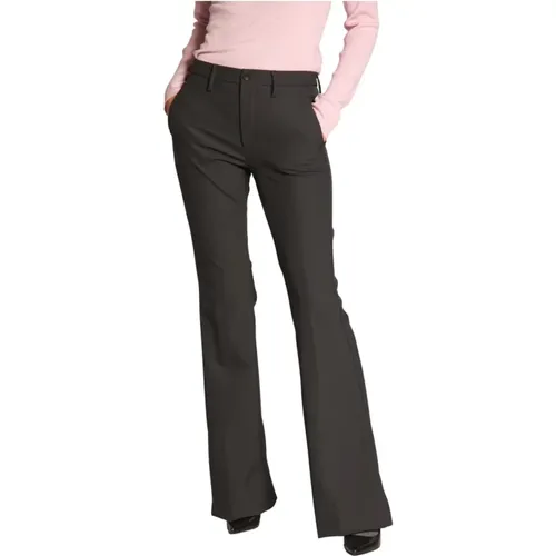 Schmale Passform Dunkelgraue Flare Chino Hose - Mason's - Modalova