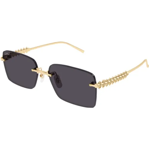 Sunglasses, unisex, , Size: L Gold Rimless Sunglasses Clash Style - Cartier - Modalova