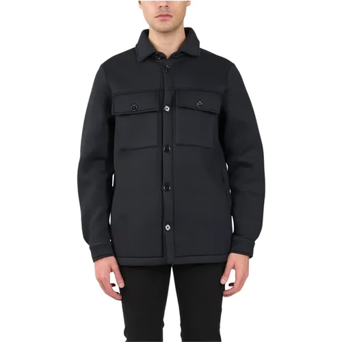 Scuba-Overshirt mit Knopfverschluss , Herren, Größe: L - Dondup - Modalova