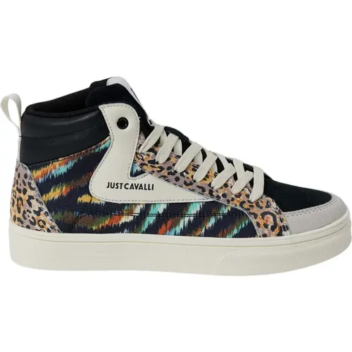 Sneakers, female, , Size: 8 US Fantasy Print High Top Sneakers - Just Cavalli - Modalova