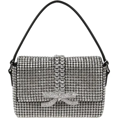 Handbags, female, , Size: ONE SIZE Sparkling Chainmail Mini Bag - Self Portrait - Modalova