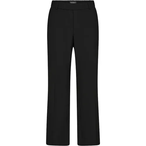 Schwarze Straight-Leg Hose mit Elastischem Bund , Damen, Größe: 2XS - MOS MOSH - Modalova