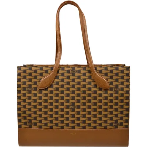 Geometrisches Muster Quadratische Einkaufstasche - Bally - Modalova