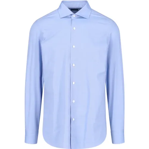 Blaue Hemden für Männer , Herren, Größe: L - Finamore - Modalova