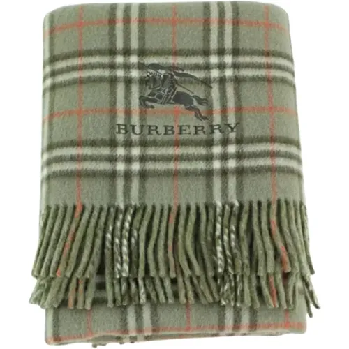 Pre-owned Scarves, female, , Size: ONE SIZE Pre-owned Wool scarves - Burberry Vintage - Modalova