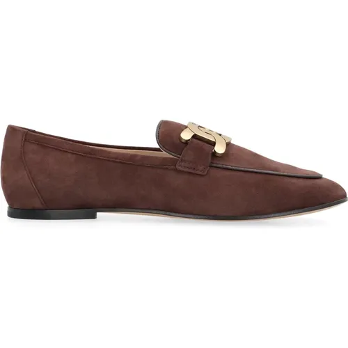 Ziegenleder Loafers , Damen, Größe: 35 1/2 EU - TOD'S - Modalova