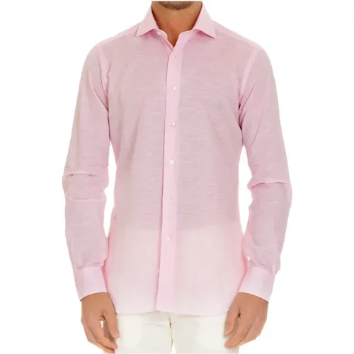 Linen-Cotton Culto Shirt , male, Sizes: XL, M, L - Barba - Modalova