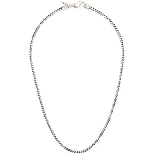 Square Chain Necklace in 925 Silver , male, Sizes: ONE SIZE - Emanuele Bicocchi - Modalova