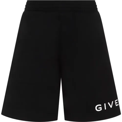 Schwarze Baumwollshorts mit 4G-Logo , Herren, Größe: L - Givenchy - Modalova