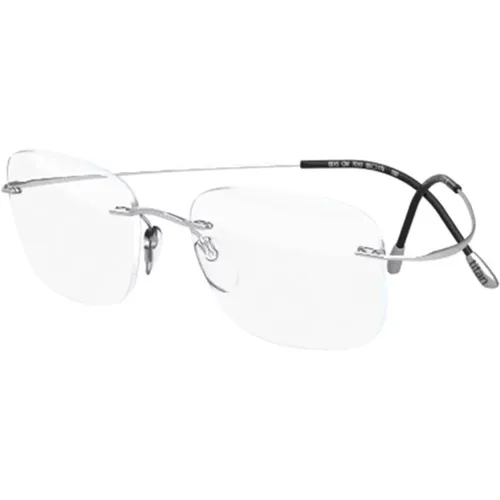 Glasses, unisex, , Size: 52 MM Tech Silver Eyewear Frames Collection - Silhouette - Modalova