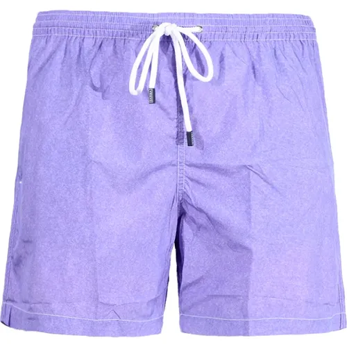 Lila Strandkleidung Elastische Taille Shorts , Herren, Größe: L - Barba - Modalova