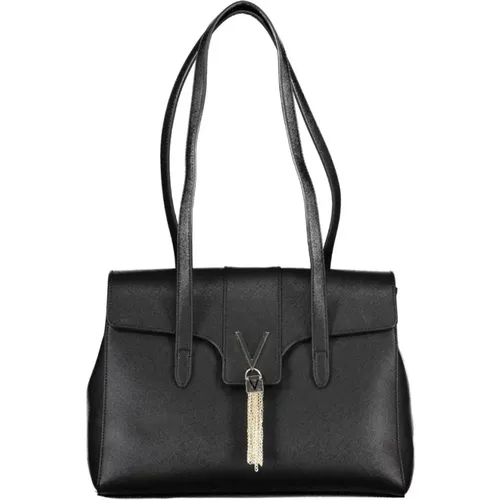 Schwarze Polyethylen-Schultertasche mit Kontrastdetails - Valentino by Mario Valentino - Modalova