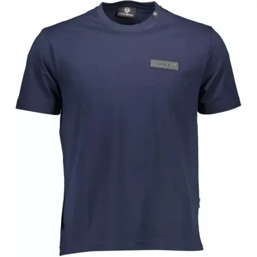 Blaues T-Shirt mit auffälligem Rückendruck , Herren, Größe: XL - Plein Sport - Modalova