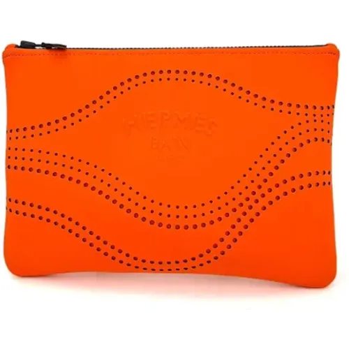 Pre-owned Clutches, female, , Size: ONE SIZE Pre-owned Canvas clutches - Hermès Vintage - Modalova